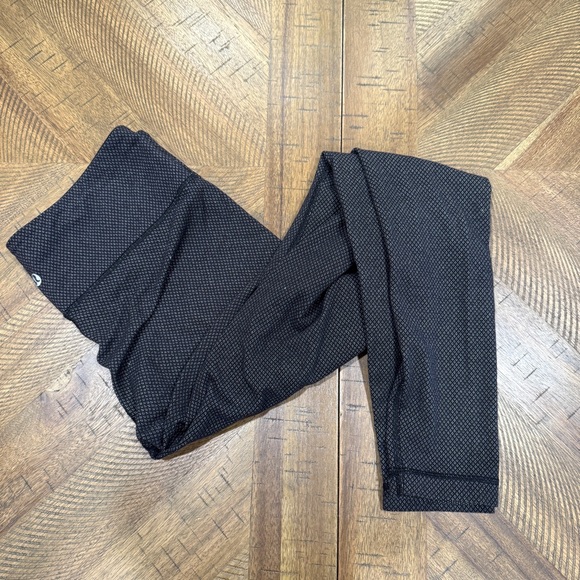 Lululemon Wunder Under Black Grey Herringbone Patterned Leggings - Picture 1 of 7
